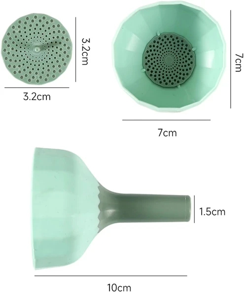 Silikon Süzgeçli Huni - Çok Amaçlı Şişe Kavanoz Hunisi - Sosluk veya Huni Olarak Kullanım - 4