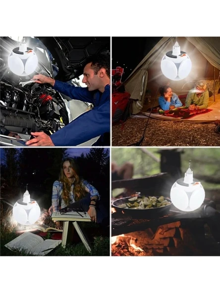 P-038 Solar Güneş Enerji Ve Usb Sarjli 5 Kanatlı - Resim 2