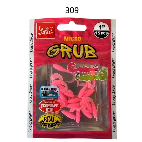 Lucky John Micro Grub 1'' (2.5cm) Silikon Yem 15'li Paket 309 ürün görseli 1