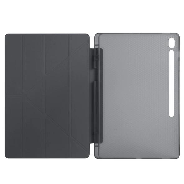 Samsung Galaxy Tab S10 FE Plus SM-X620 13.1 İnç Uyumlu Katlanabilir Kalemlikli Standlı Akıllı Kılıf  Siyah - Resim 3