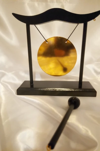 Metal Gong Feng Shui Pirinç Yin Yang Masa Üstü İsim Yazı Yazılabilir - Resim 7