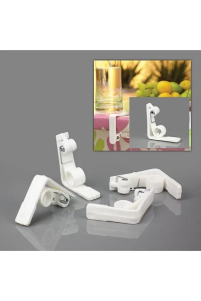 4 Adet Yaylı Masa Örtüsü Mandalı Yaylı Masa Mandalı - 4