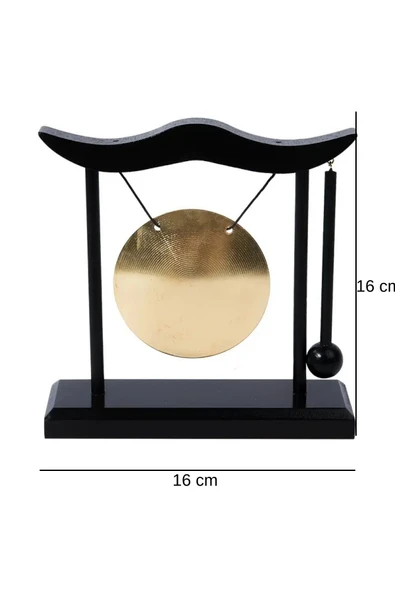 Metal Gong Feng Shui Pirinç Yin Yang Masa Üstü İsim Yazı Yazılabilir - Resim 5