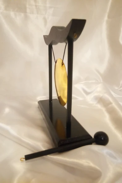 Metal Gong Feng Shui Pirinç Yin Yang Masa Üstü İsim Yazı Yazılabilir - Resim 3