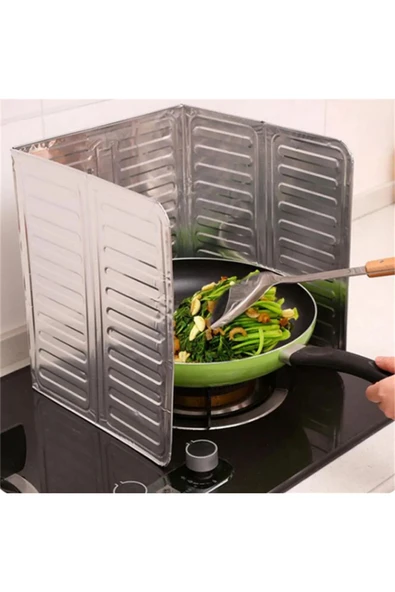 1 Adet Ocak Yağ Koruyucu Alüminyum Folyo Yanma Ve Leke Önleyici Katlanır Yıkanabilir Folyo 32*5*84 - 7