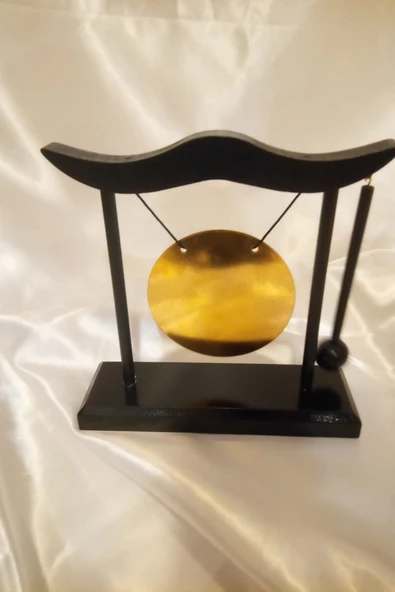 Metal Gong Feng Shui Pirinç Yin Yang Masa Üstü İsim Yazı Yazılabilir - Resim 9