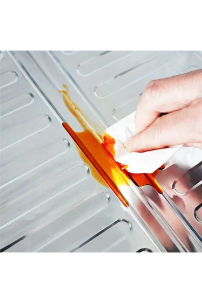 1 Adet Ocak Yağ Koruyucu Alüminyum Folyo Yanma Ve Leke Önleyici Katlanır Yıkanabilir Folyo 32*5*84 - 3