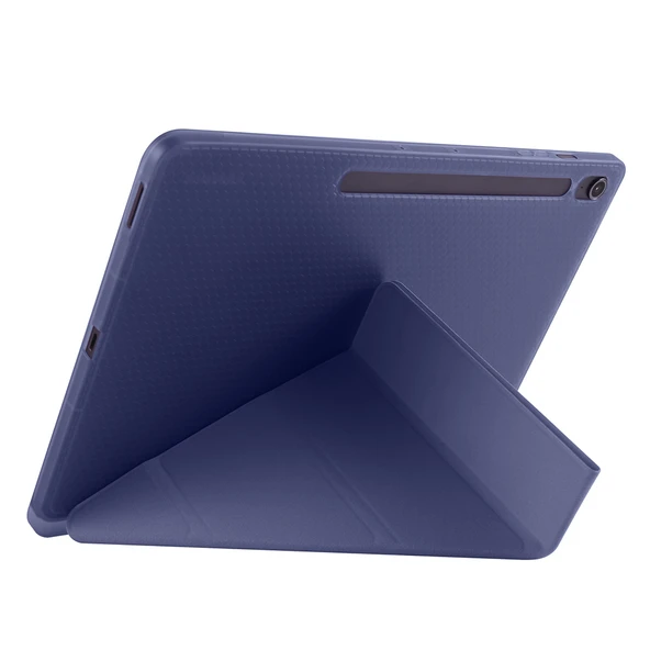 Samsung Galaxy Tab S10 FE Plus SM-X620 13.1 İnç Uyumlu Katlanabilir Kalemlikli Standlı Akıllı Kılıf  Lacivert - Resim 2