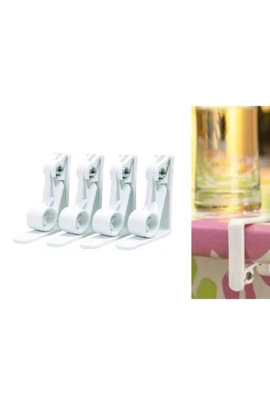 4 Adet Yaylı Masa Örtüsü Mandalı Yaylı Masa Mandalı - 2