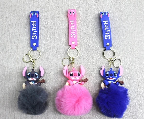 Ponponlu Stitch Anahtarlık Alk4245 ürün görseli