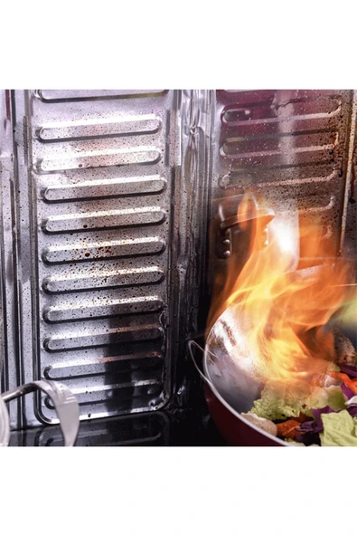 1 Adet Ocak Yağ Koruyucu Alüminyum Folyo Yanma Ve Leke Önleyici Katlanır Yıkanabilir Folyo 32*5*84 - 4