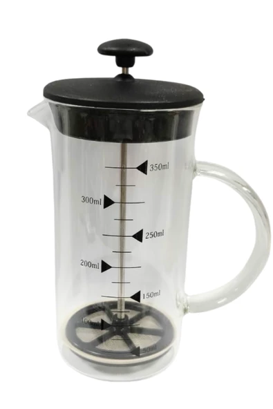 Ahşap Kapaklı French Press 350 ML Bitki Çay Demleme Kupası Çift Kapaklı Ahşap ve Plastik Kapak - 5