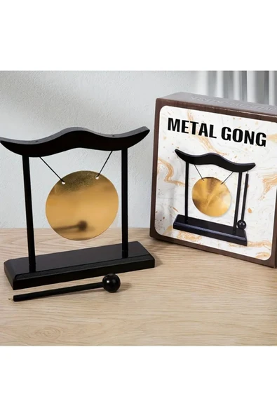 Metal Gong Feng Shui Pirinç Yin Yang Masa Üstü İsim Yazı Yazılabilir - Resim 2