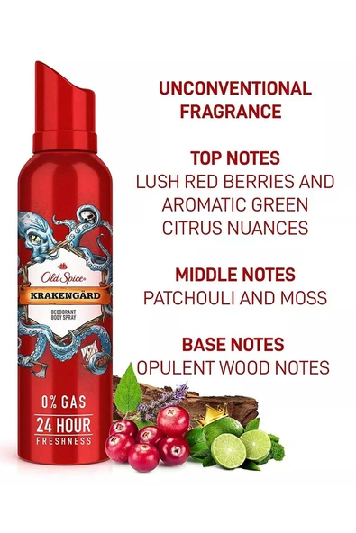 Old Spice Krakengard Erkek Deodorant Vücut Spreyi 140ML - 3