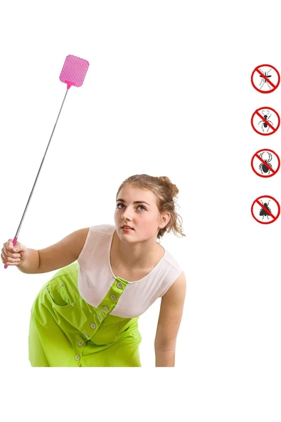 Teleskopik Sineklik Aparatı Açılır Kapanır Uzayabilen Sinek Avcısı Sinek Kovucu Sinek Raketi Şaplak - 7