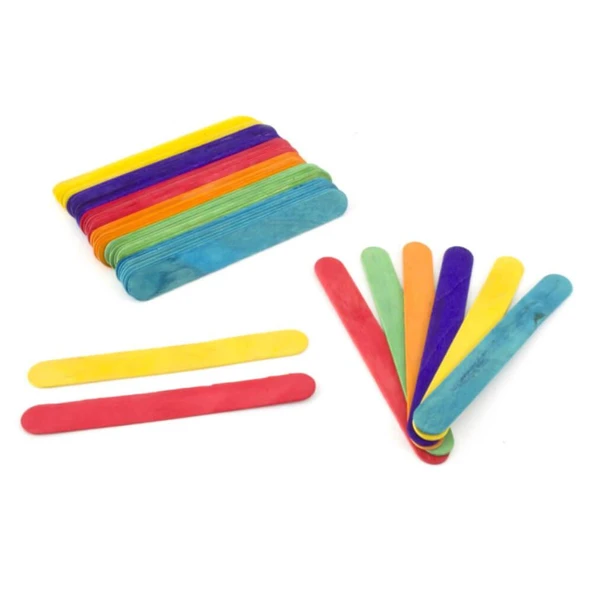Lino Ahşap Çubuk Renkli 15 cm 50 Adet RBZ031 - Resim 2