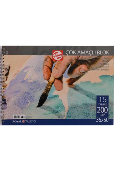 TALENS ÇOK AMAÇLI BLOK RESİM ÇİZİM DEFTERİ (35X50) 200GR 15 SAYFA ürün görseli
