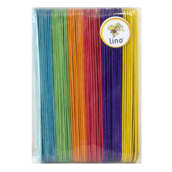 Lino Ahşap Çubuk Renkli 15 cm 50 Adet RBZ031 ürün görseli
