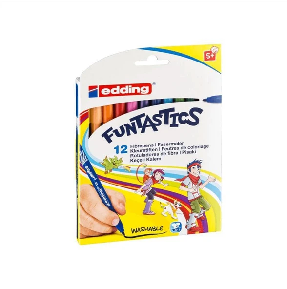 Edding Funtastics Yıkanabilir Keçeli Kalın Uçlu Kalem 10lu ürün görseli