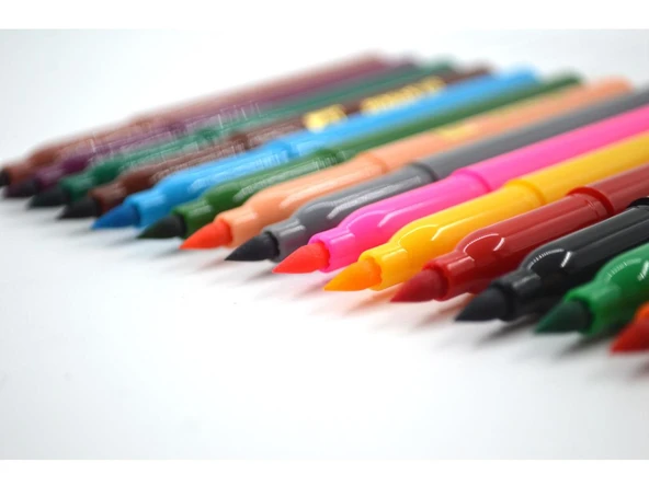 Pensan Kidz Fırça Uçlu Keçeli Kalem 20 Renk Kavanozlu - Resim 7