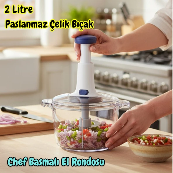 Technow Vip Ahmet  VP-911 2 Litre Chef Basmalı El Rondosu - Resim 2