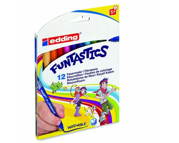 Edding Funtastics Yıkanabilir İnce Uçlu Keçeli Kalem 12li - Resim 2