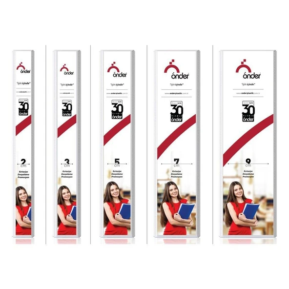 Önder Sunum Klasörü 4 Halkalı 70 MM A4 Beyaz 2017-5 - Resim 2