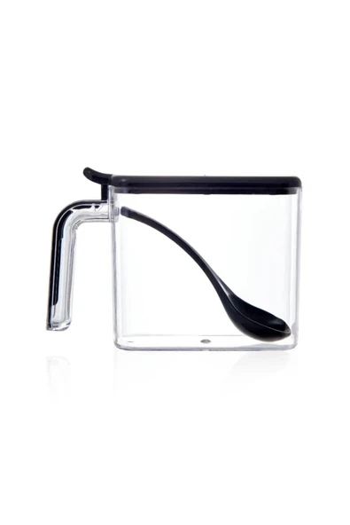 12'li Baharatlık Takımı Standlı Kendinden Yapışkanlı Kaşıklı ve Kapaklı Baharatlık Seti - 4