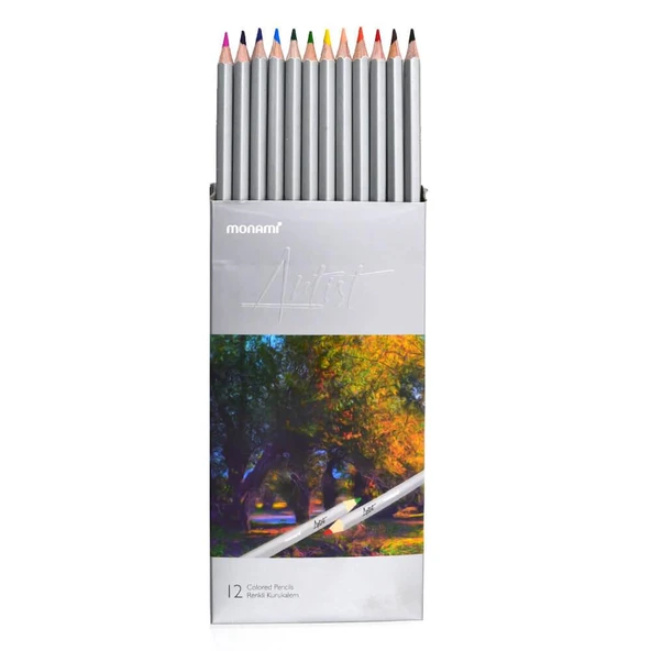 Monami Artist Kuru Boya Kalemi 12 Renk - Resim 2
