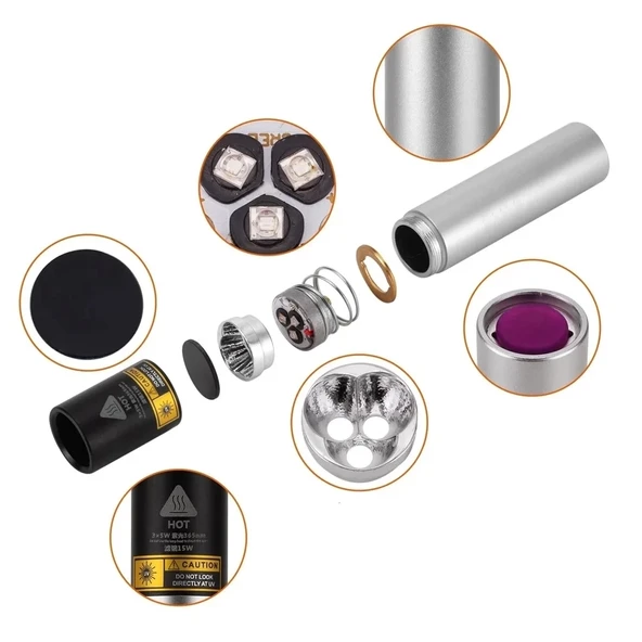 15 Watt 365nm Ultraviyole  Para Işığı  Wt-305 - Resim 3