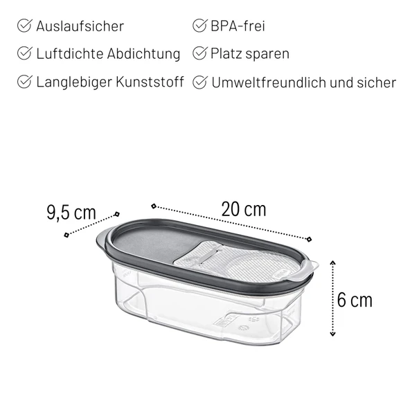 Embox Çift Kapak Sistemli Erzak Kabı - Hava Aldırmaz Kapaklı Saklama Kabı 600 ML 9 x 6 Cm - 3