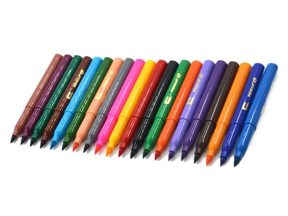 Pensan Kidz Fırça Uçlu Keçeli Kalem 20 Renk Kavanozlu - Resim 2