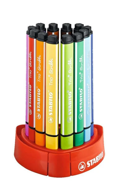 Stabilo Trio Scribbi Keçeli Kalem Masaüstü Set 12 Renk 36812-01 ürün görseli