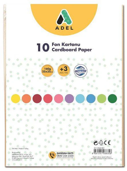 Adel Fon Kartonu 25x35 Karışık - Resim 2