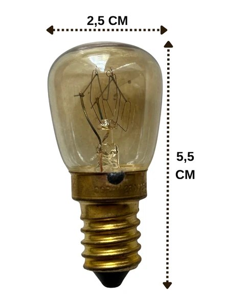(8 Adet) Ledvance 25W Sarı Işık E14 Duylu (İnce Duy) Fırın Ampulü - Resim 2