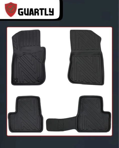 Guartly Peugeot 2008 ( 2013-2018 ) Arası Araca Özel 4d Premium Havuzlu Paspas Takımı - 2