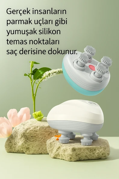 Elektrikli Saç Derisi Masaj Cihazı  Kan Dolaşımını Arttıran, Şarjlı 3 Hızlı Tüm Vücud Masaj Aleti - 4