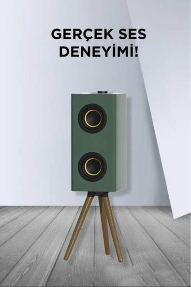 Kablosuz Hoparlör 24W Çift Sürücü, 3000mAh Batarya, Taşınabilir Ayaklı Speaker - 4