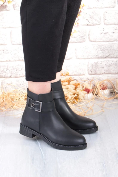 Pierre Cardin 54910 Rahat Sıcak Astar Toka Detaylı Kısa Kadın Bot - Resim 6