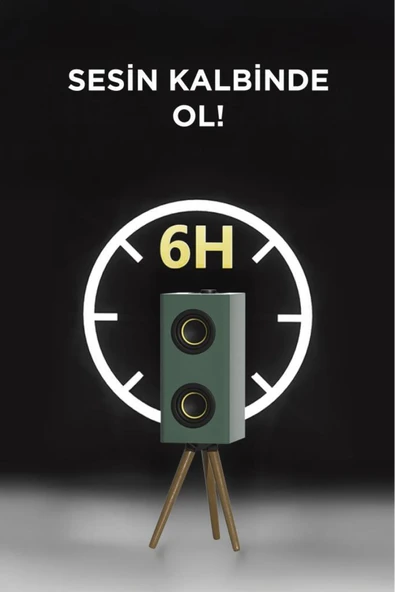 Kablosuz Hoparlör 24W Çift Sürücü, 3000mAh Batarya, Taşınabilir Ayaklı Speaker - 3