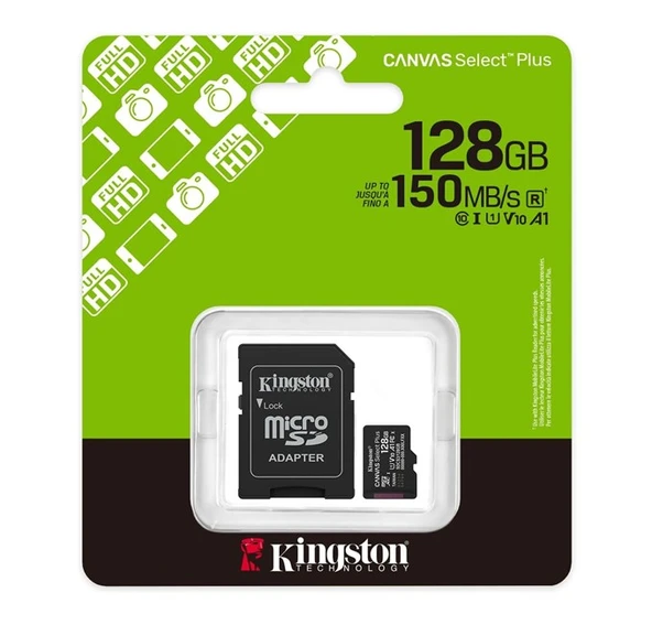 Kingston 128GB Micro SD Gen3 150MB/s SDCS3/128GB ürün görseli