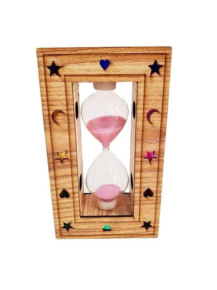 Ahşap Işıklı Kum Saati ürün görseli 1