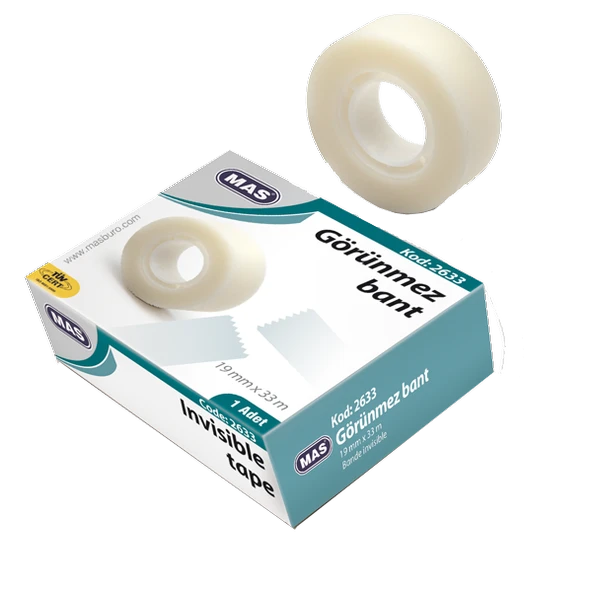Mas 2633 Görünmez Bant 19 mm 33 mt ürün görseli