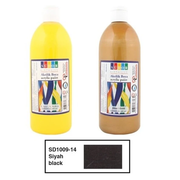 Südor Akrilik Boya 500 ML Siyah SD1009-14 ürün görseli