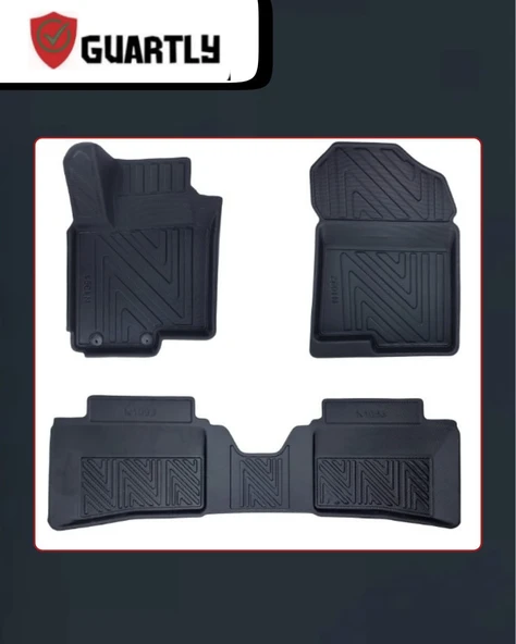 Guartly Hyundai Bayon 2021 ve Sonrası Uyumlu Araca Özel Premium 4d Havuzlu Oto Paspas Takımı - 2