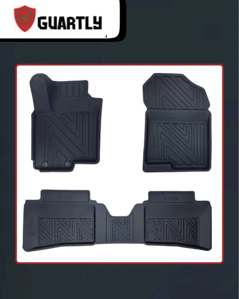 Guartly Hyundai I20 2020 ve Sonrası Uyumlu Araca Özel Premium 4d Havuzlu Oto Paspas Takımı - 2