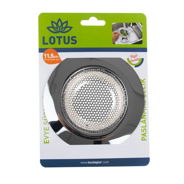 1 Adet Pratik Paslanmaz Çelik Lavabo Süzgeci 11,5 cm Çelik Mutfak Lavabo Süzgeci Evye Süzgeç - 2