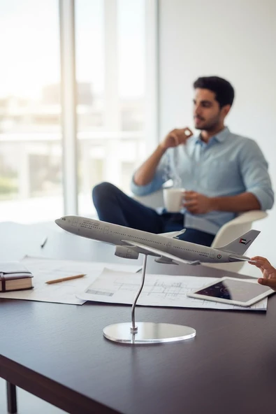 FREFLY Airbus A330-300 Model Uçak,GRİ Renkli Uçak Maketi - Resim 3