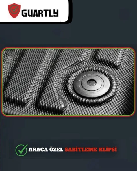 Guartly Hyundai Accent Era 2006-2012 Uyumlu Araca Özel Premium 4d Havuzlu Oto Paspas Takımı - 5