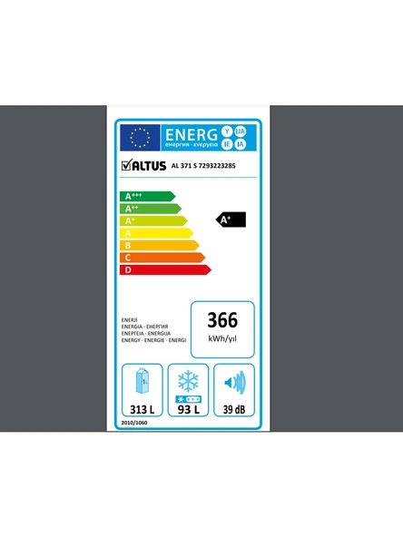 Altus AL 371 SNE Çift Kapılı No Frost Buzdolabı - Resim 5